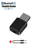 USB Bluetooth 5.0 Transmitter Receiver 3 in 1 EDR Adapter Dongle 3.5mm AUX for TV PC Headphones Home Stereo Car HIFI Audio