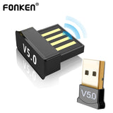 FONKEN 2in1 USB Bluetooth 5.0 Adapter PC Accessories Tablet Car Audio Music Receiver TV USB Dongle Bluetooth Earphone Adapter