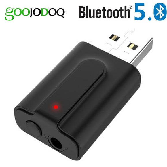 Bluetooth Audio Receiver Transmitter Bluetooth 5.0 Stereo Music 3.5mm AUX Jack 2-in-1 USB Wireless Receiver Adapter for TV PC